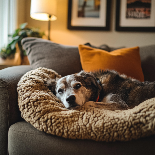 meddbou_A_cozy_living_room_setting_with_a_senior_dog_comfortabl_e9afc295-60db-4e1f-935a-f7b6f91eb785