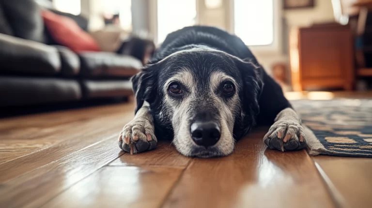 meddbou_A_realistic_image_of_a_senior_dog_with_visible_physical_a758a261-de19-4f7f-9ee9-9d701f1e4f3b